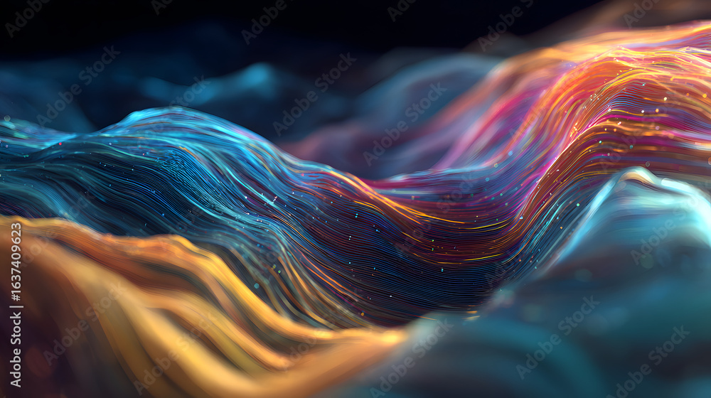 Aufkleber dynamic abstract design featuring a vibrant graphic wave in uhd 8k resolution