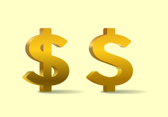 Coins and dollar cent, US dollar currency symbol sign isolated on background. Investment money finance icon concept.