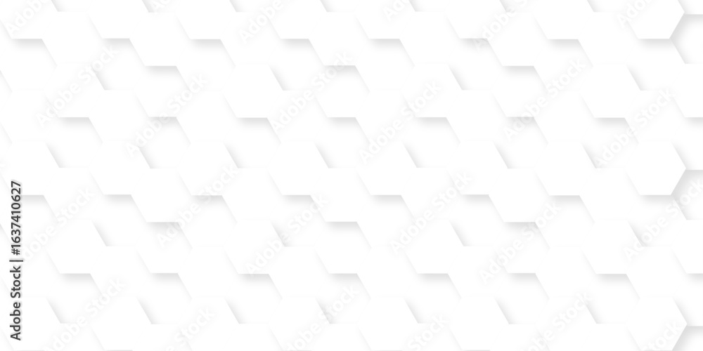 Aufkleber abstract white hexagon concept background. seamless bright white abstract honeycomb. technology for 