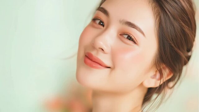美しい肌の女性