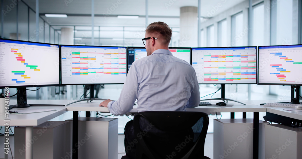 Poster efficient employee scheduling using software for event planning