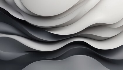 Obraz premium Matte abstract layers, tone-on-tone design, 3D soft depth