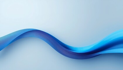 Obraz premium blue curved lines over a light gray background, minimal look