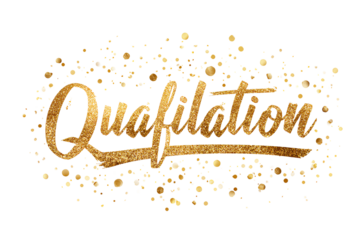 Congratulations in gold cursive font on a white background, cliparts