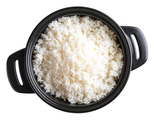 Open Rice Cooker with Steaming Rice PNG