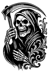 Grim reaper with ornate detail