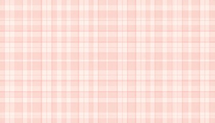 A classic pink and white checkered plaid pattern background featuring seamless tartan grid with intersecting lines, ideal for textile design, fabric printing, wallpaper.