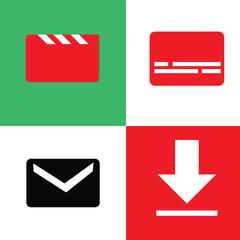 vector set of web elements