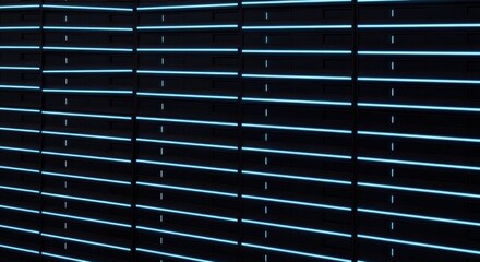 Abstract Blue Neon Grid Background