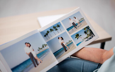 Photobook Capturing Journey: A Maternity Woman Watches Old Couple