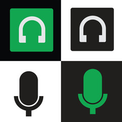 headphone and mic icon