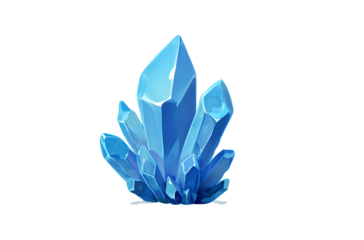 Crystal shard, icon for mobile game, white background, cartoon style, simple design, cute style, game asset, cartoon styl