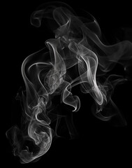 smoke on black background