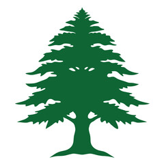 Cedar Tree Icon: Green Evergreen Symbol