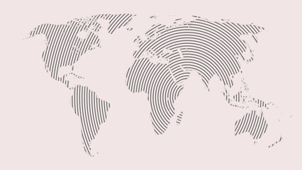 world map lines, global world map halftone concept, vector illustration on white background
