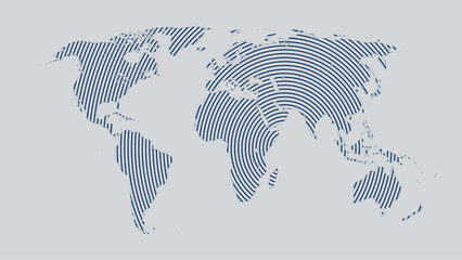 world map lines, global world map halftone concept, vector illustration on grey background © muhammad