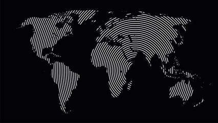 world map lines, global world map halftone concept, vector illustration  © muhammad