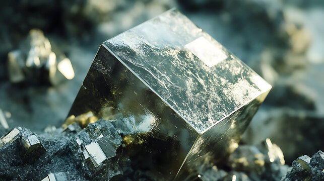 Mineral crystal specimen closeup