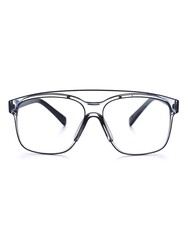 Fototapeta premium Rectangular, clear safety glasses with a dark gray frame