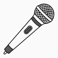 Microphone vector illustration perfect for posters, icon, t-shirts, cards, wall art prints and ai design.