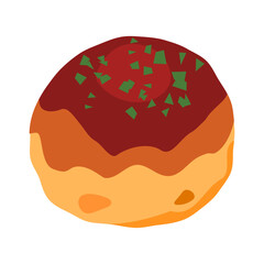 正面から見たたこ焼きのイラスト