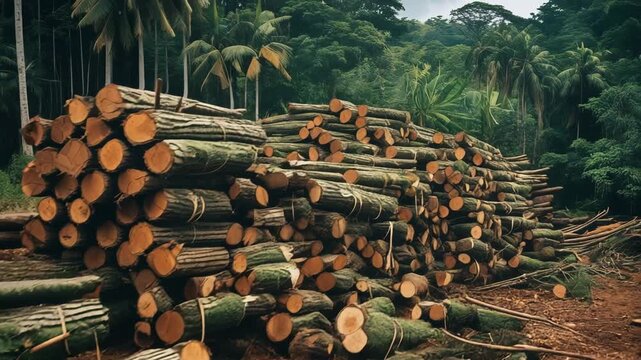 stack of logs