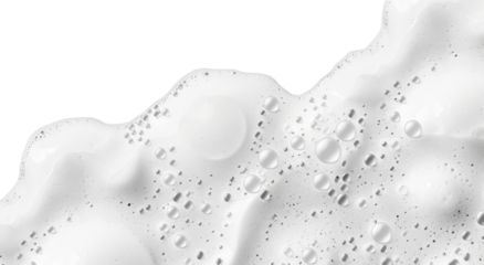 Close-up of white foam with air bubbles