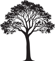 tree silhouette Vector | Minimalist & Trendy tree Silhouette Design | Unique & Stylish tree Artwork for Vector design