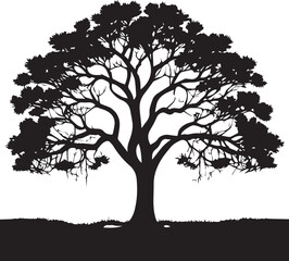 Obraz premium tree silhouette Vector | Minimalist & Trendy tree Silhouette Design | Unique & Stylish tree Artwork for Vector design