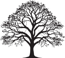 Obraz premium tree silhouette Vector | Minimalist & Trendy tree Silhouette Design | Unique & Stylish tree Artwork for Vector design