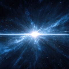 Fototapeta premium Cosmic explosion, radiating light into space