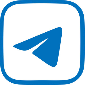 Blue Telegram Icon for Messaging and Secure Communication