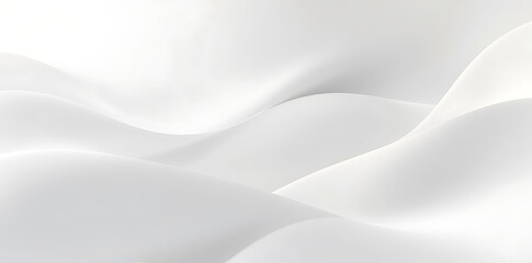 Fototapeta premium Abstract flowing white waves soft light background