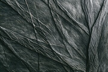 Obraz premium Dark gray, textured surface with intricate, diagonal lines