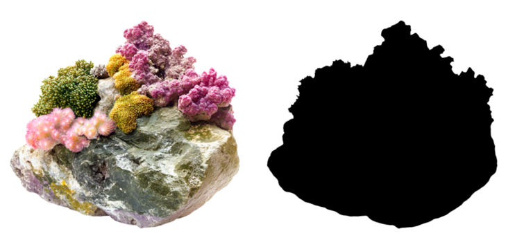PNG a rock that looks like a coral on a black background with a transparent background
