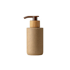 Obraz premium Eco-Friendly Bamboo and Stone Soap Dispenser Bottle