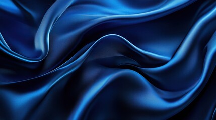 Fototapeta premium Smooth, elegant silk fabric background with shiny satin texture in purple and blue waves