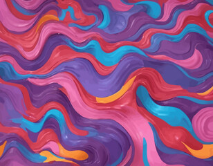 A wide path of brilliant purple, rounded stones or perhaps flower-like mounds stretches from the foreground into the distance. 