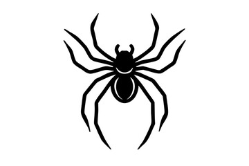 crawling spider silhouette vector illustration