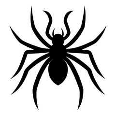 crawling spider silhouette vector illustration