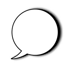 Fototapeta premium Blank speech bubble comic style, circle speech bubble for entry text