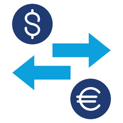 Exchange Flat Blue Icon