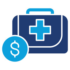 Emergency Fund Flat Blue Icon