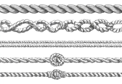 Detailed rope and knot illustrations