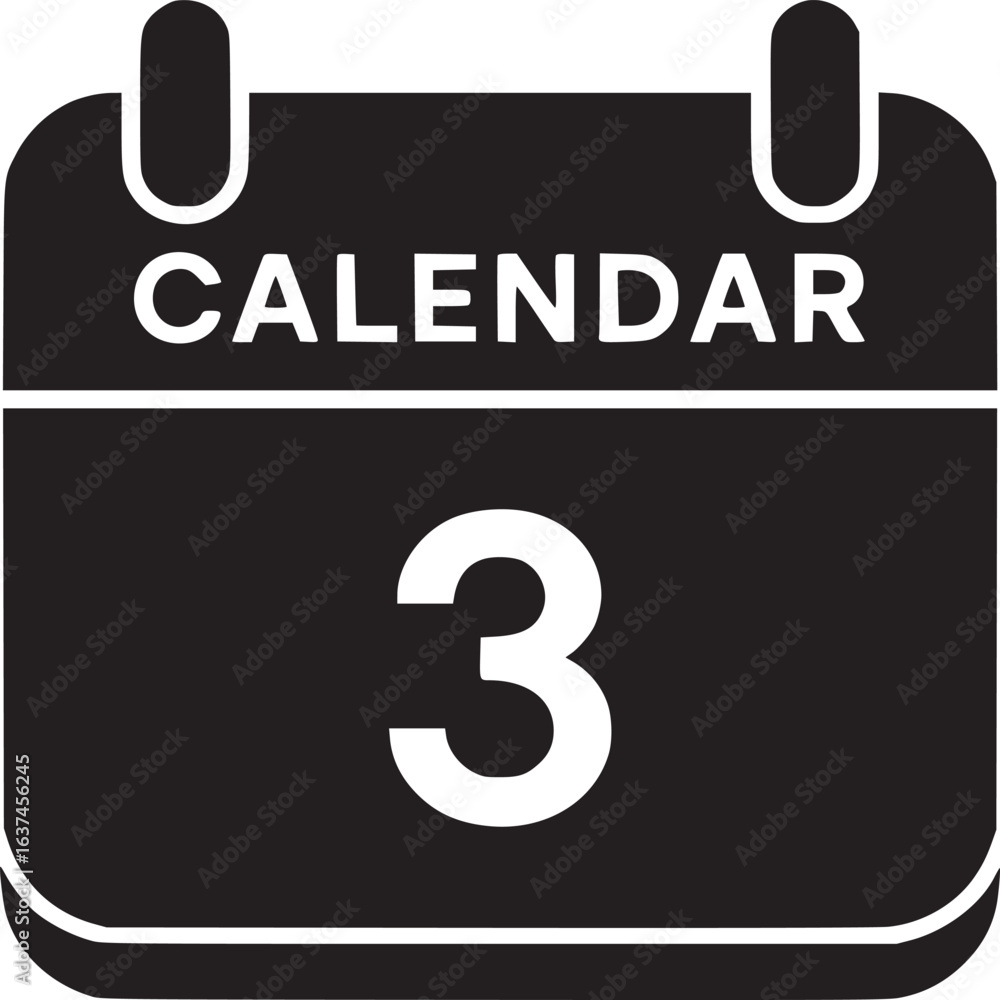 Aufkleber mark your third event with this crisp calendar icon, perfect for reminders and scheduling needs