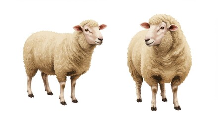 Fototapeta premium sheep and lambs
