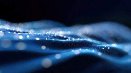 Abstract background of blurred abstract lines representing seamless data flow for remote work. Connectivity, uninterrupted. Blue.