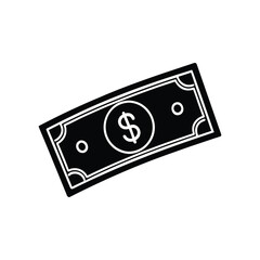Obraz premium dollar, money icon silhouette