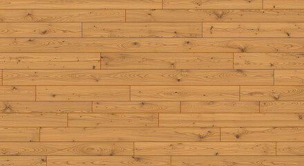 Obraz premium Seamless natural light brown wood plank texture background with visible grain and knots for interior design and construction projects