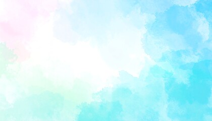 Obraz premium Delicate pastel watercolor cloudscape